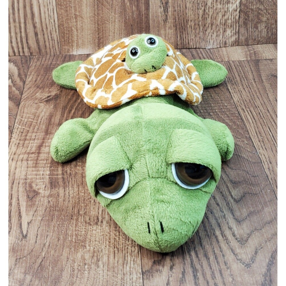 Petting Zoo Sea Turtle Mom and Baby 12" Plush 1994 Atlantis Paradise Island